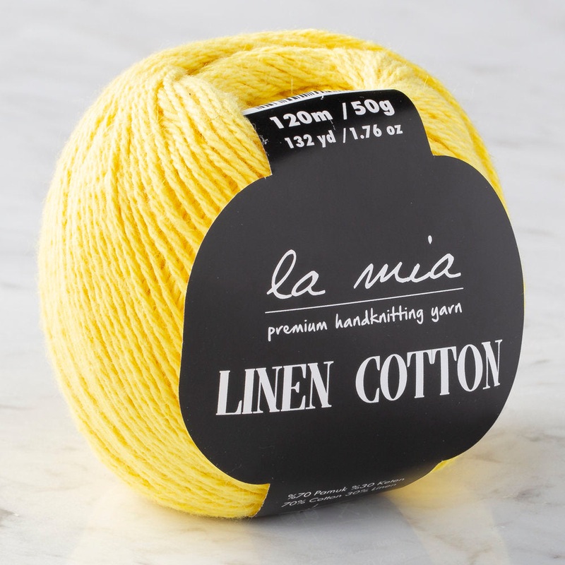 La Mia Linen Cotton Yarn, Yellow – L160