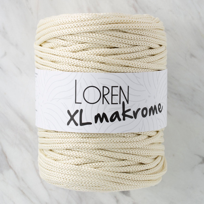 Loren XL Makrome Cord, Beige – R007