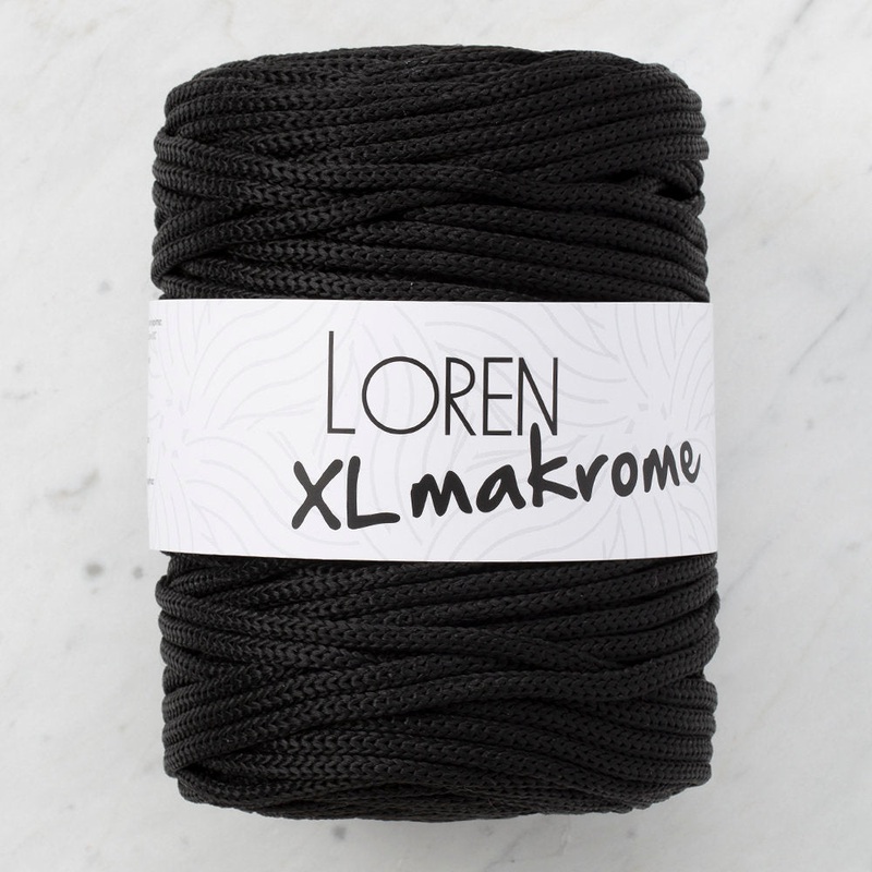 Loren XL Makrome Cord, Black – R004