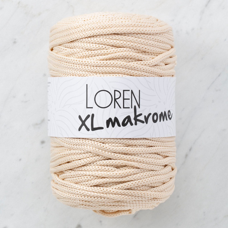 Loren XL Makrome Cord, Light Beige – R040
