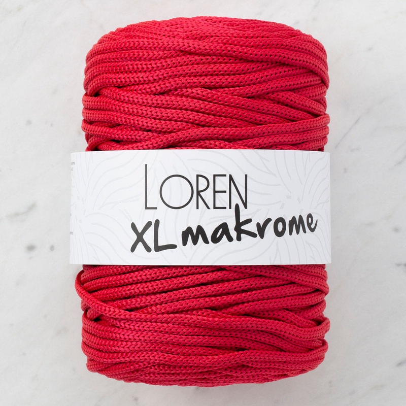 Loren XL Makrome Cord, Red – R048