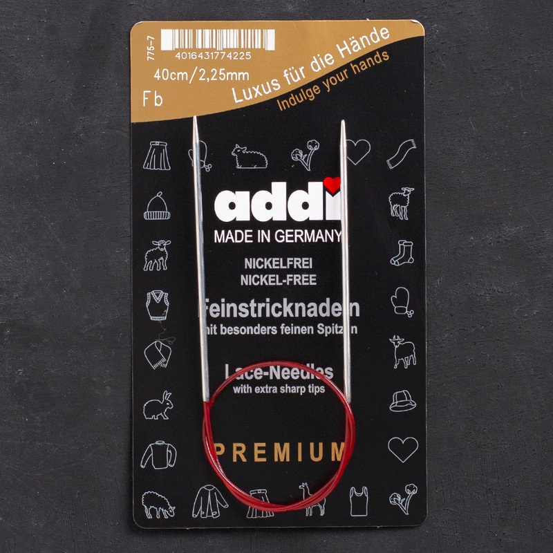 Addi 2.25mm 40cm Lace Circular Knitting Needles – 775-7