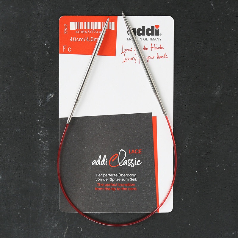 Addi 4mm 40cm Lace Circular Knitting Needles – 775-7