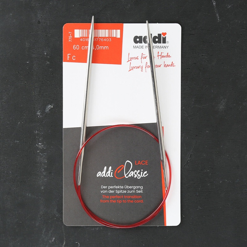 Addi 4mm 60cm Lace Circular Knitting Needles – 775-7