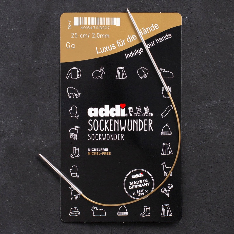 Addi Sockwonder Basic 2 mm 25 cm Circular Needles – 110-7