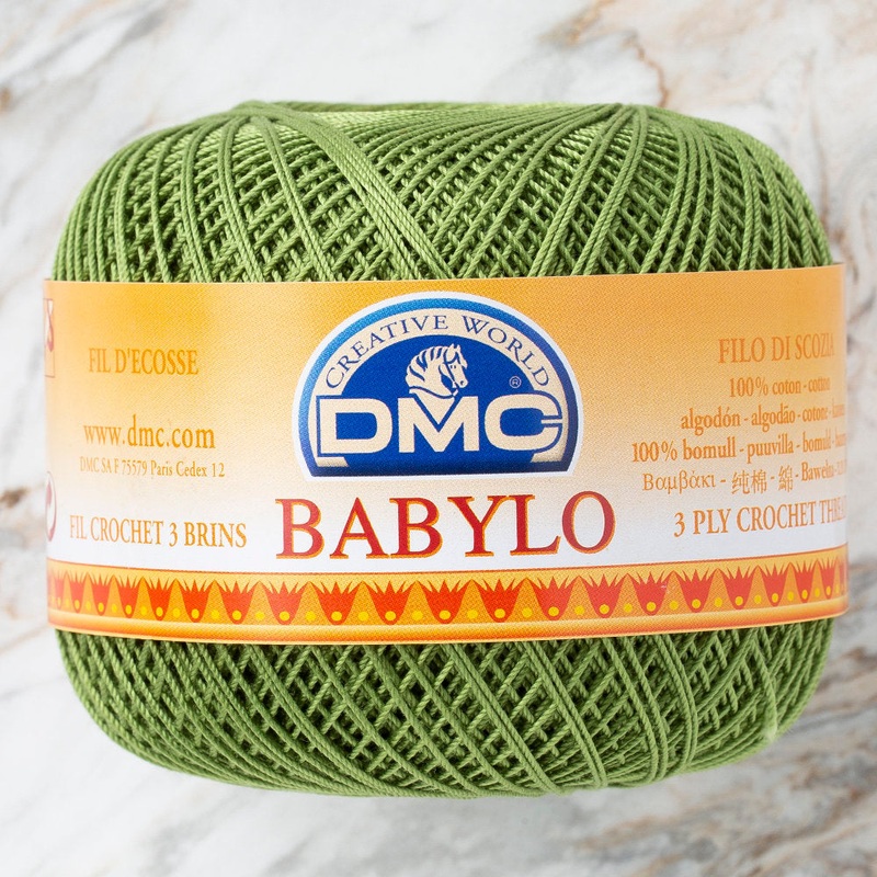 DMC Babylo 50gr Cotton Crochet Thread No:10, Green – 3346