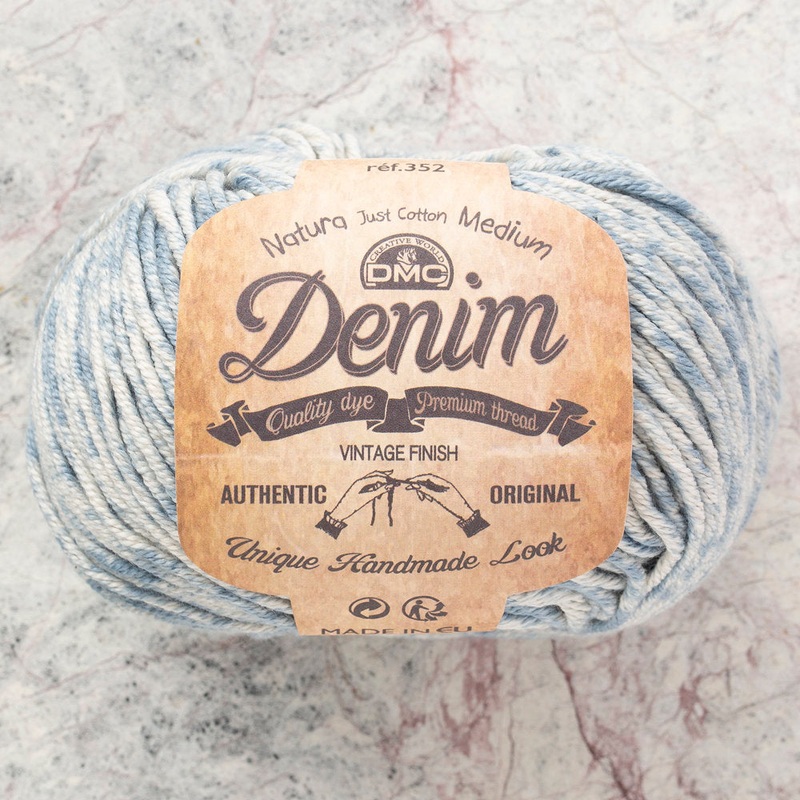 DMC Natura Denim Yarn, Used Blue – 137