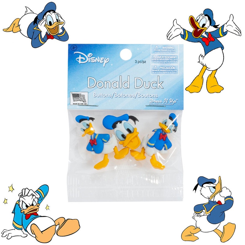 Dress It Up Creative Button Assortment, Donald Duck – 7746