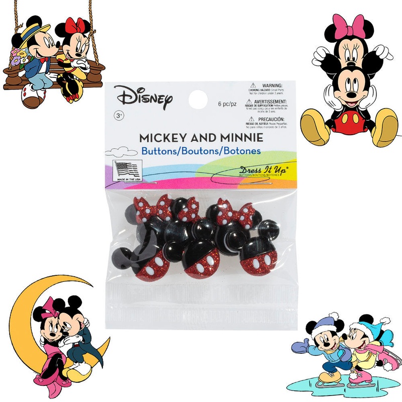 Dress It Up Creative Button Assortment, Mickey and Minnie – 7718