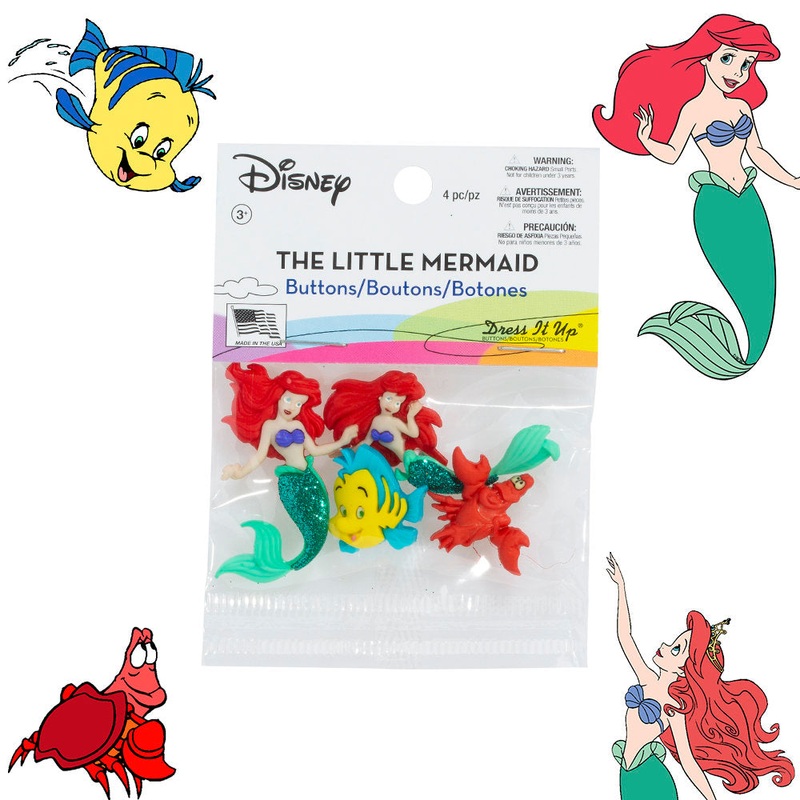 Dress It Up Creative Button Assortment, The Little Mermaid – 7726
