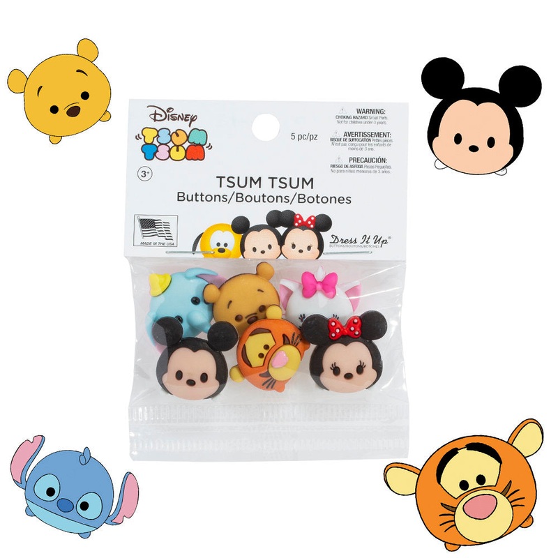 Dress It Up Creative Button Assortment, Tsum Tsum – 9085
