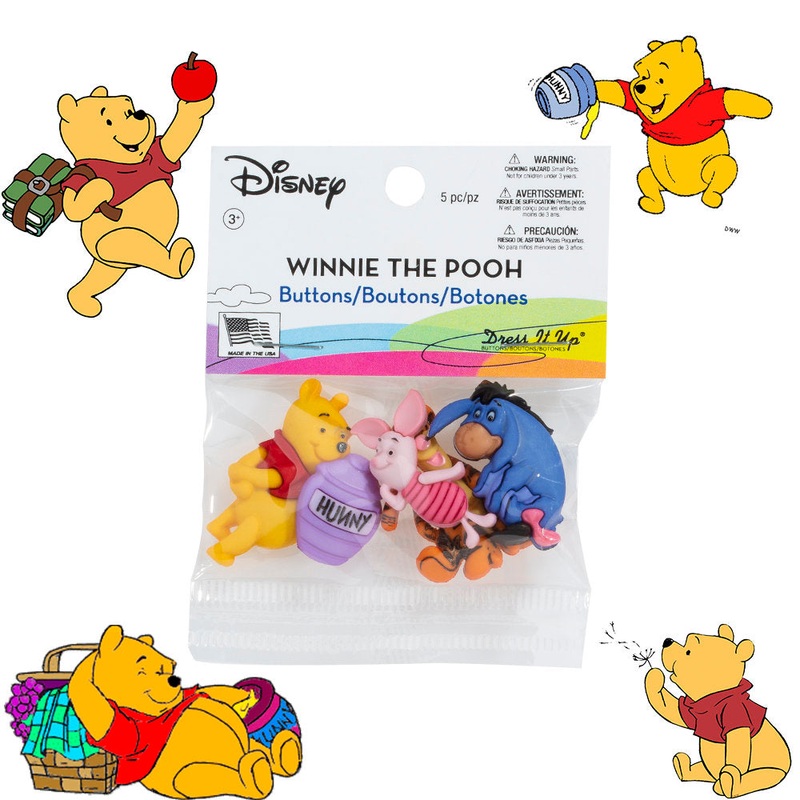Dress It Up Creative Button Assortment, Winnie the Pooh – 7729