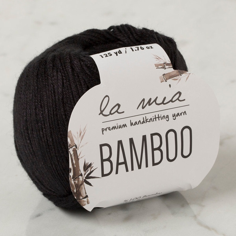 La Mia Bamboo Yarn, Black – L006