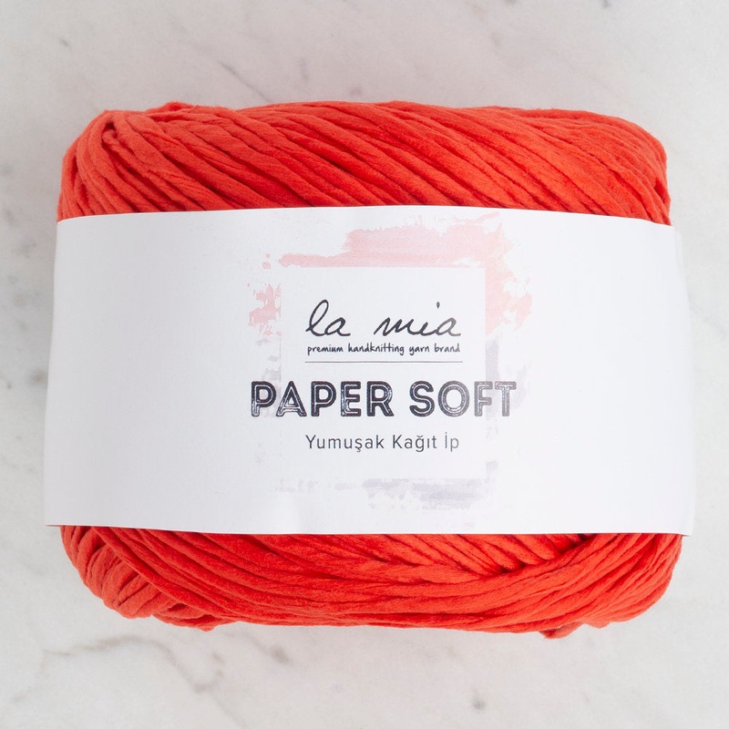 La Mia Paper Soft Yarn, Red – L004