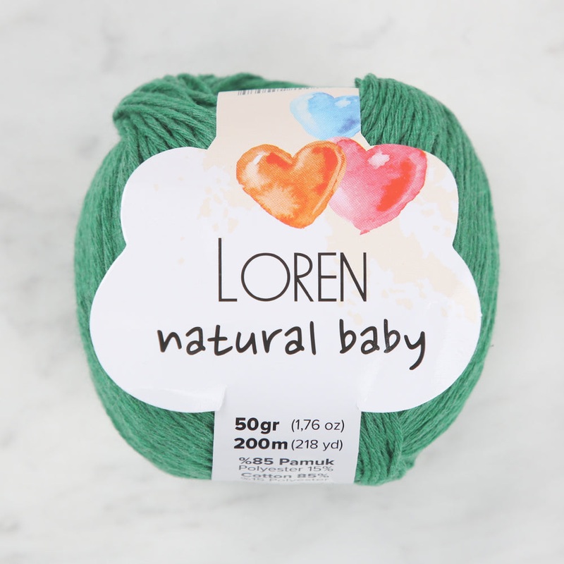 Loren Natural Baby Yarn, Green – R028