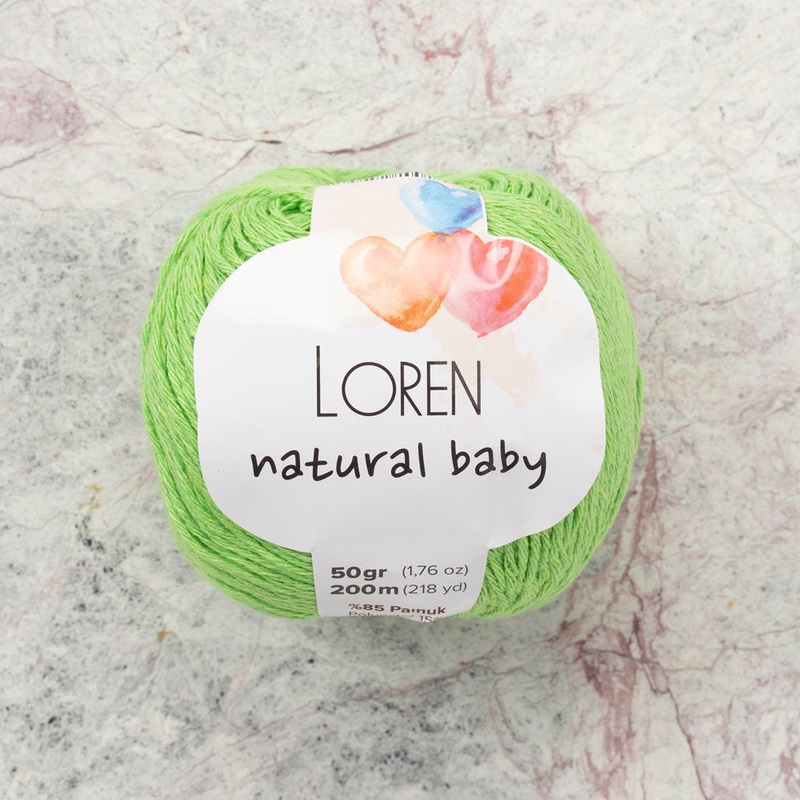 Loren Natural Baby Yarn, Green – R088