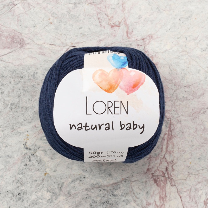 Loren Natural Baby Yarn, Navy Blue – R005