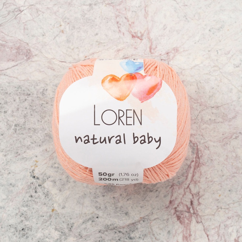 Loren Natural Baby Yarn, Pinkish Orange – R097
