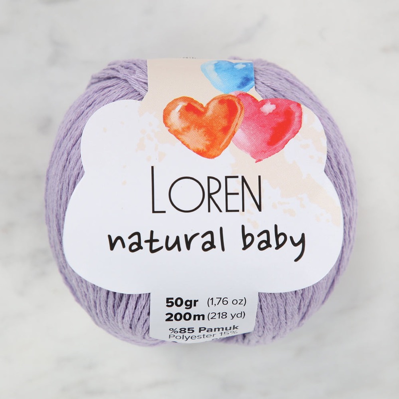 Loren Natural Baby Yarn, Purple – R020