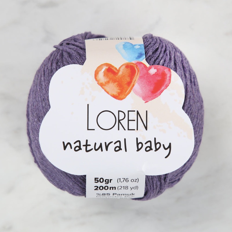 Loren Natural Baby Yarn, Purple – R093