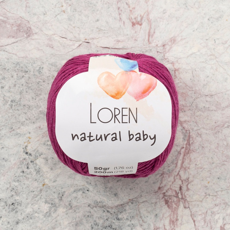 Loren Natural Baby Yarn, Purple – R098