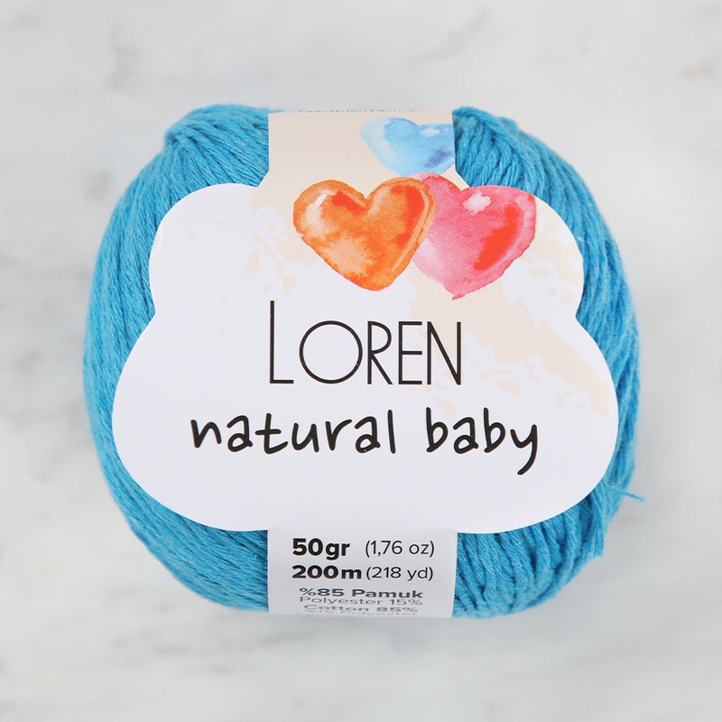 Loren Natural Baby Yarn, Turquoise – R091