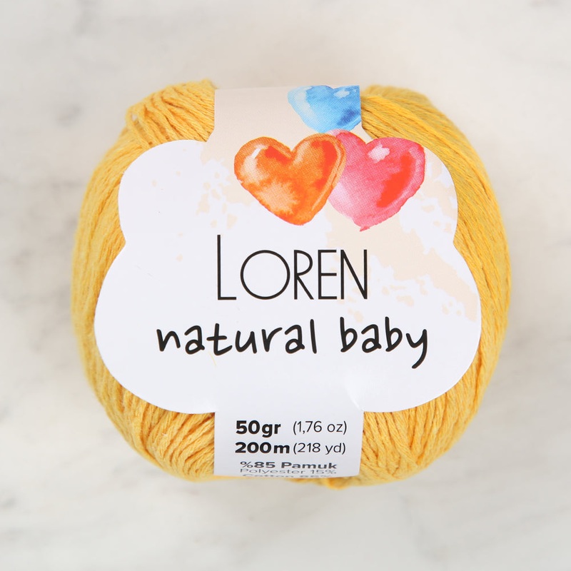 Loren Natural Baby Yarn, Yellow – R002