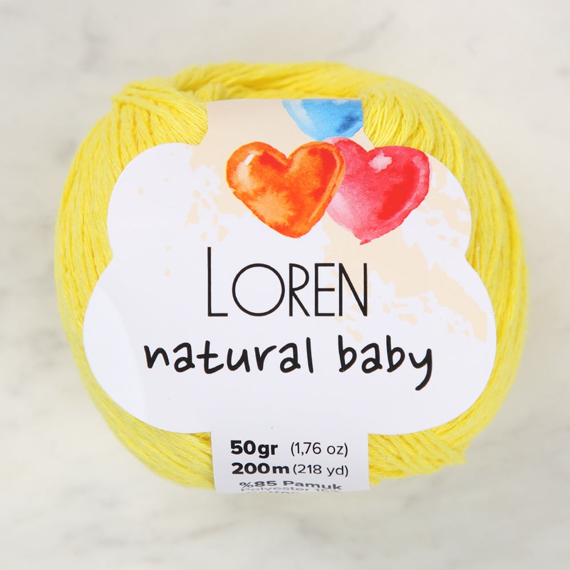 Loren Natural Baby Yarn, Yellow – R086