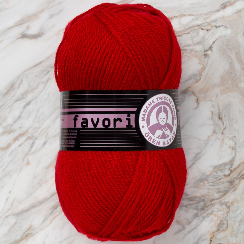 Madame Tricote Paris Favori Knitting Yarn, Red – 033