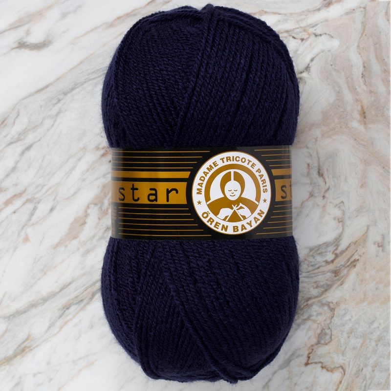 Madame Tricote Paris Star Knitting Yarn, Navy Blue – 019