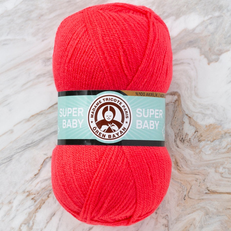 Madame Tricote Paris Super Baby Yarn, Dark Pinkish Orange – 002