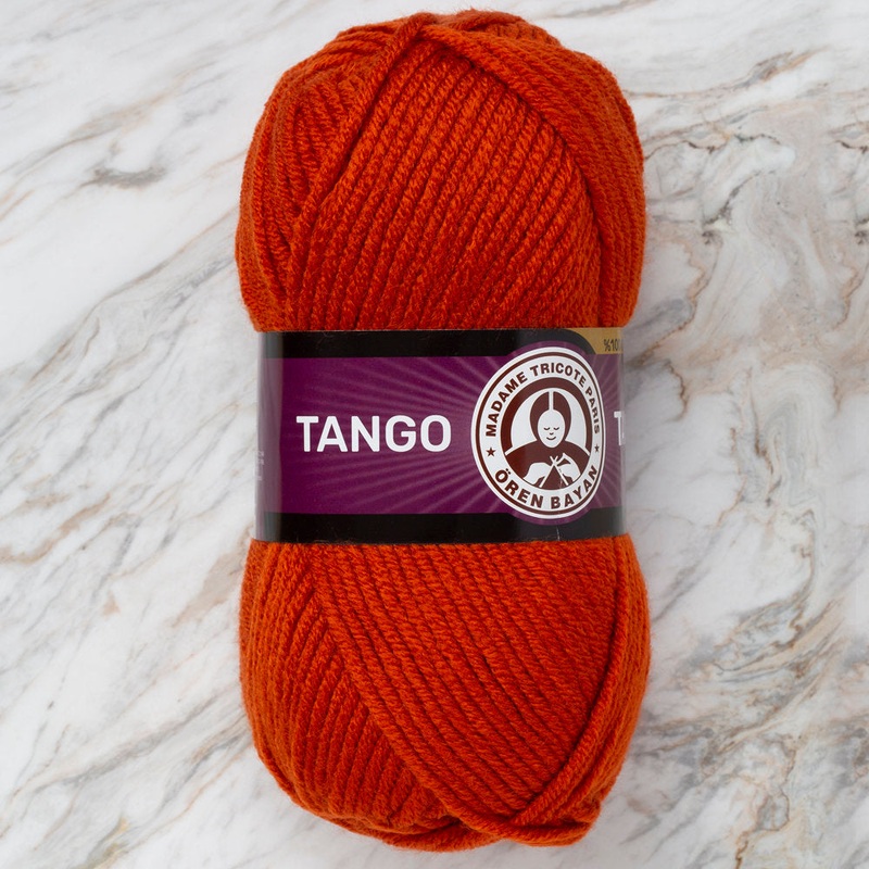 Madame Tricote Paris Tango/Tanja Knitting Yarn, Brick Red – 107