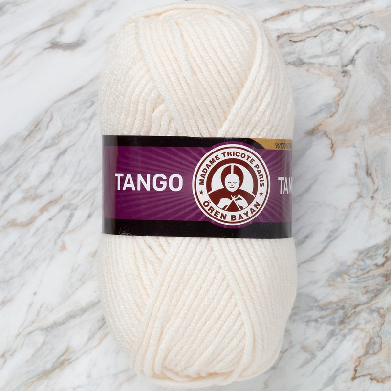 Madame Tricote Paris Tango/Tanja Knitting Yarn, Ecru – 004