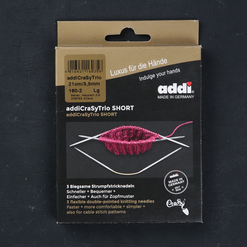 Addi CrasyTrio 3.5 Mm 21 Cm Flexible Sock Knitting Needles, Set of 3 – 160-2