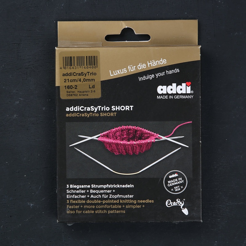 Addi CrasyTrio 4 Mm 21 Cm Flexible Sock Knitting Needles, Set of 3 – 160-2