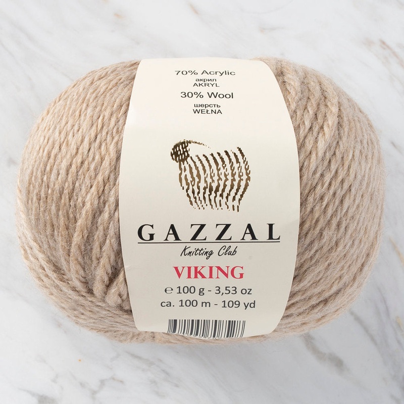 Gazzal Viking Yarn, Beige – C4008