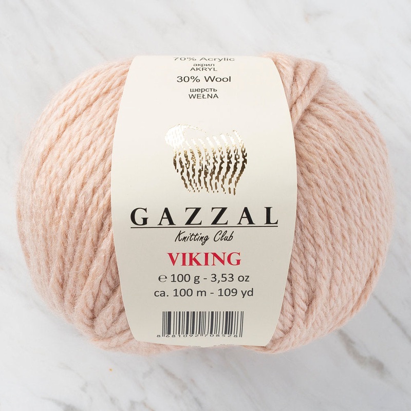 Gazzal Viking Yarn, Pinkish White – C4003
