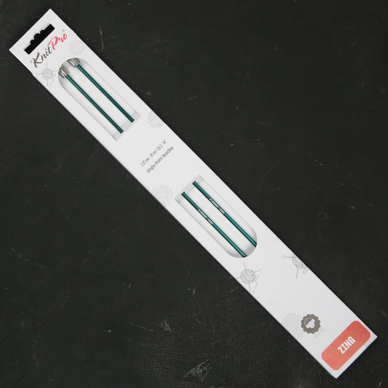 KnitPro Zing 3.25 Mm 35 Cm Metal Knitting Needle, Green – 47296