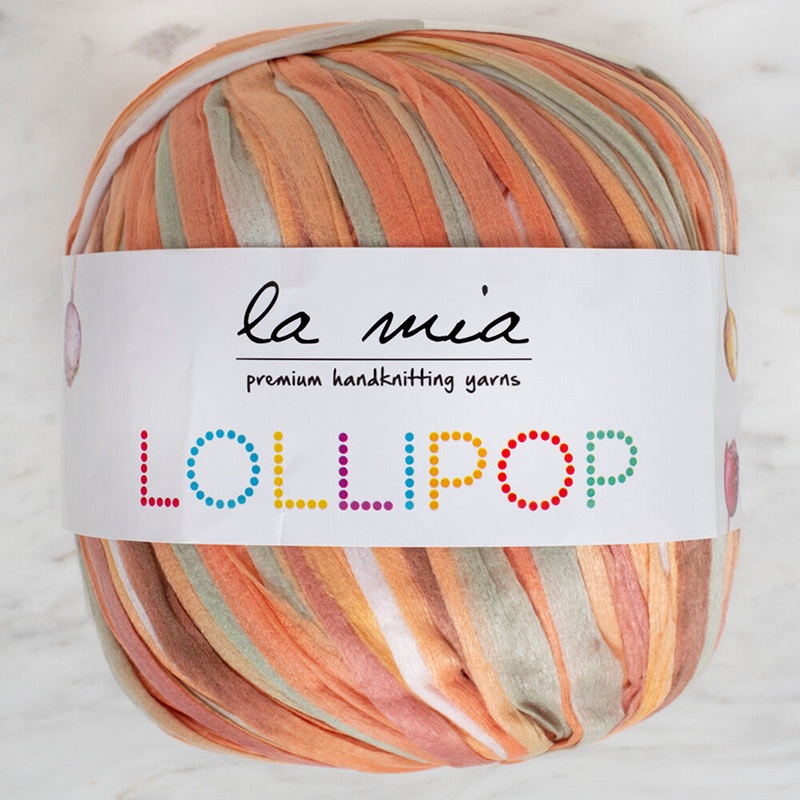 La Mia Lollipop Variegated Tape Yarn – LL006