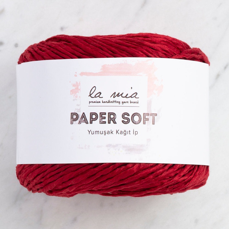 La Mia Paper Soft Yarn, Claret Red – L213