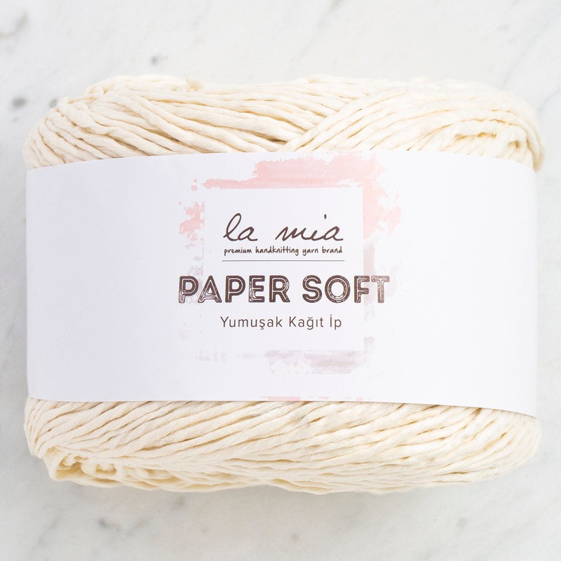 La Mia Paper Soft Yarn, Cream – L155