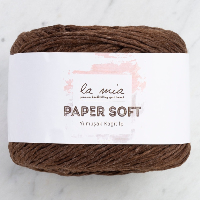 La Mia Paper Soft Yarn, Dark Brown – L199