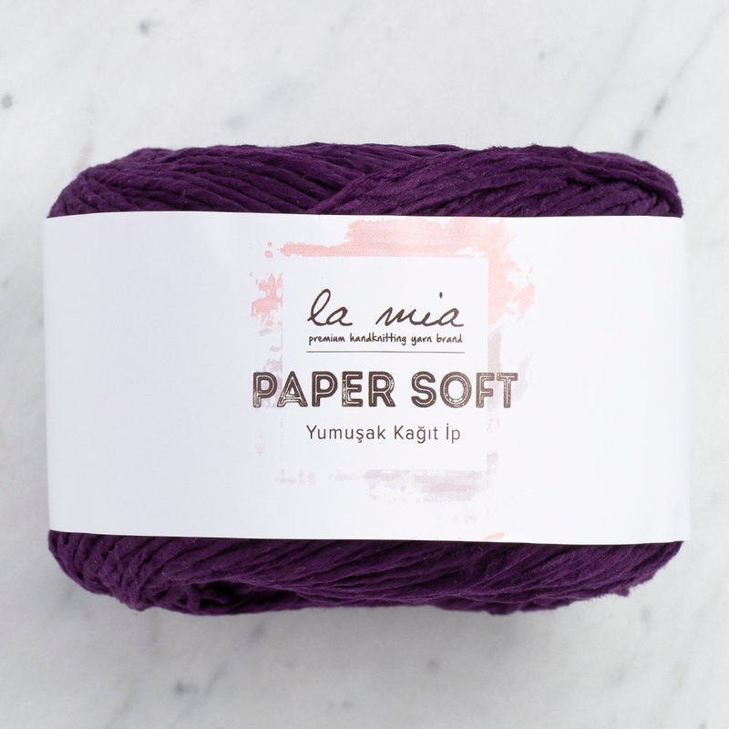 La Mia Paper Soft Yarn, Eggplant Purple – L094