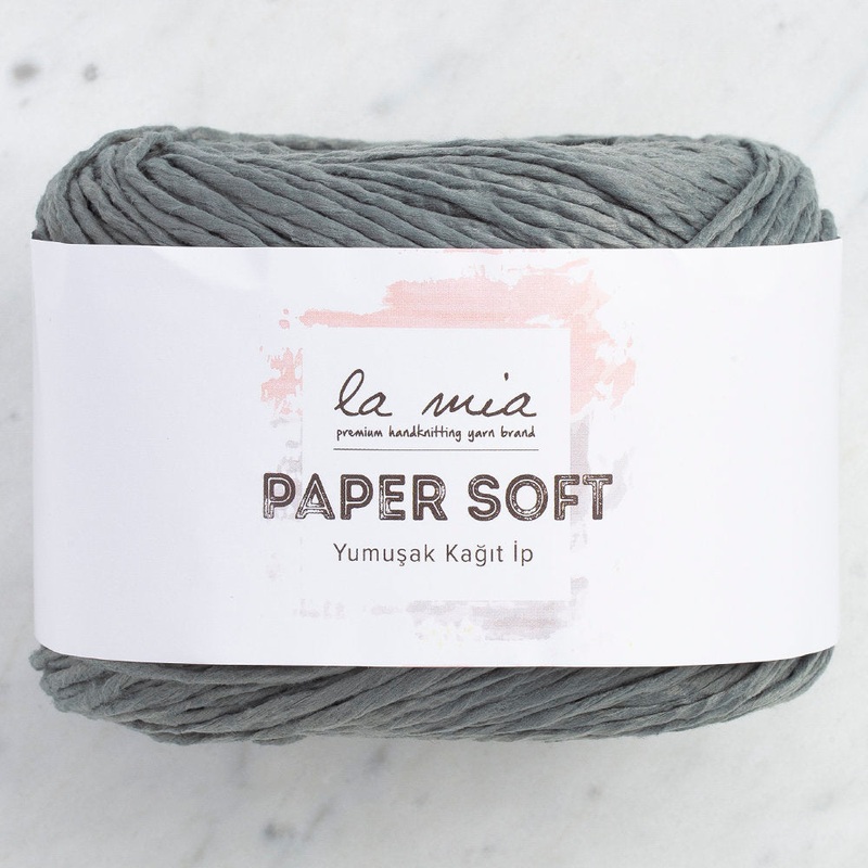 La Mia Paper Soft Yarn, Grey – L211
