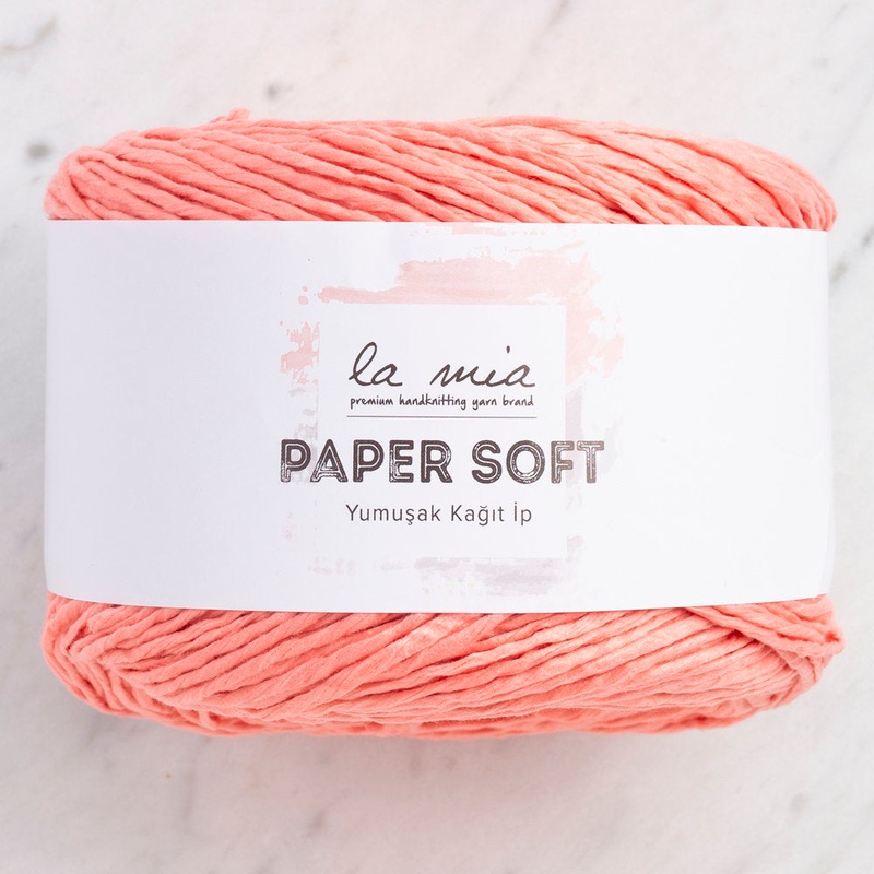 La Mia Paper Soft Yarn, Pinkish Orange – L215