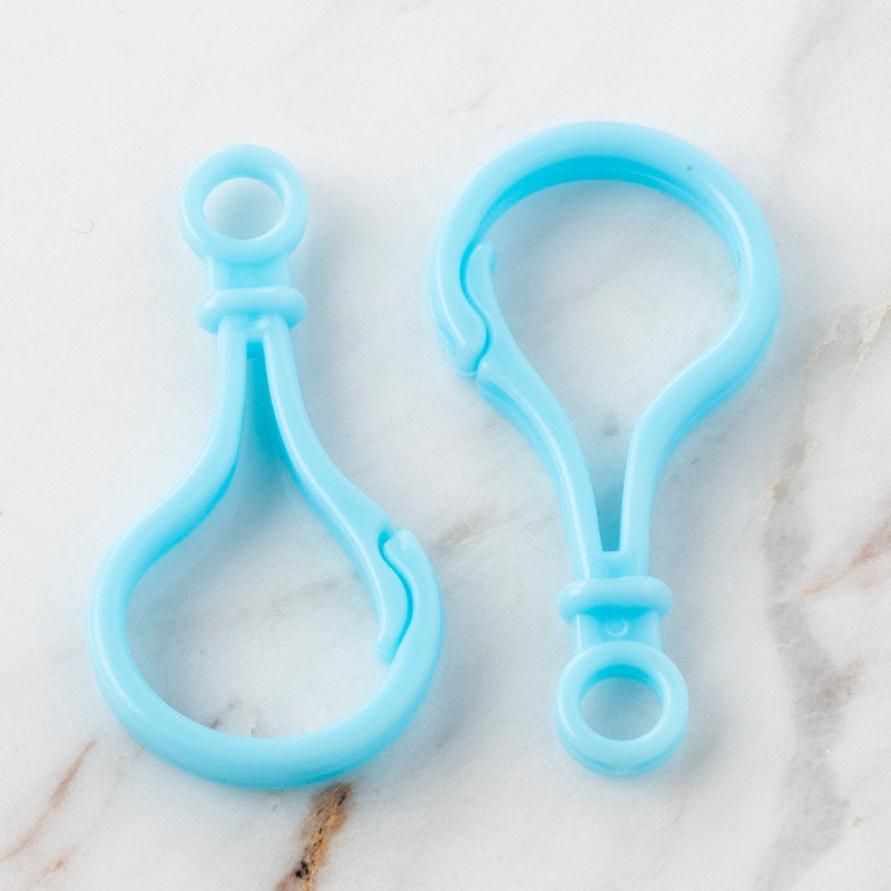 Loren 2 Pcs Plastic Pacifier Clip, Blue