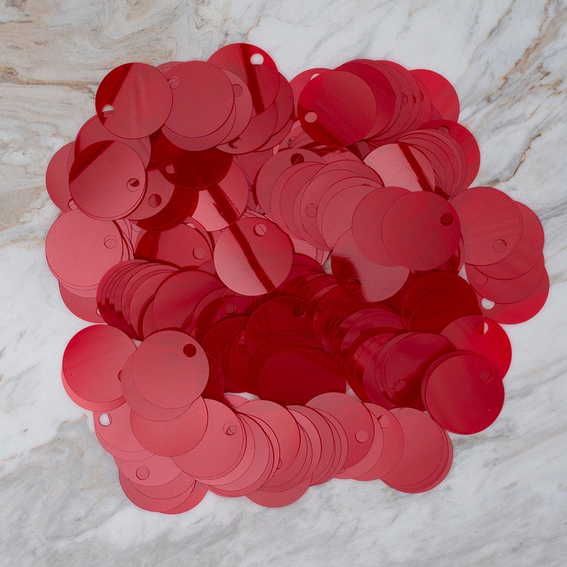 Loren 30 mm Large Sequin, Red – R-165