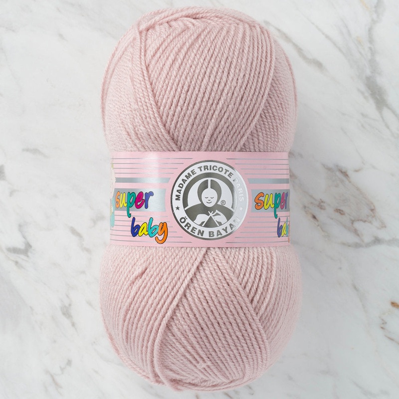 Madame Tricote Paris Super Baby Knitting Yarn, Dusty Rose Pink – 118
