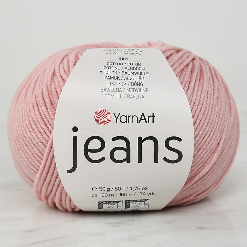 YarnArt Jeans Knitting Yarn, Pinkish White – 83