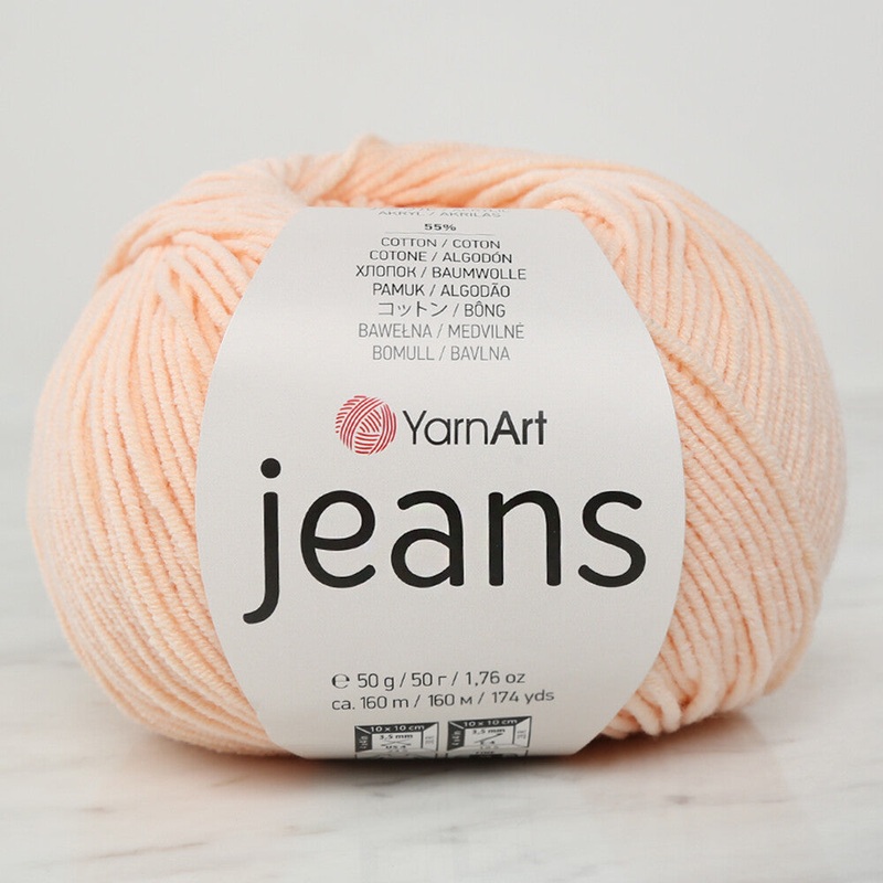 YarnArt Jeans Knitting Yarn, Solmon – 73
